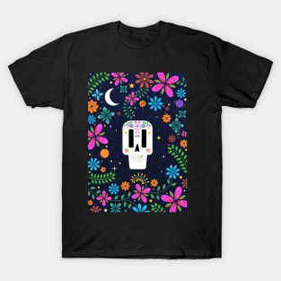 Sugar Skull Dia De Los Muertos Day of the Dead Halloween T-Shirt